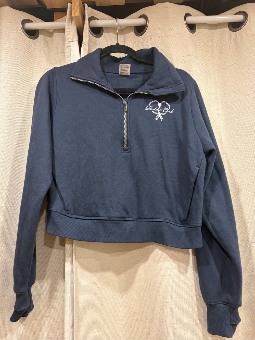 All In Motion Navy Half-Zip Pullover with Paddle Club Logo